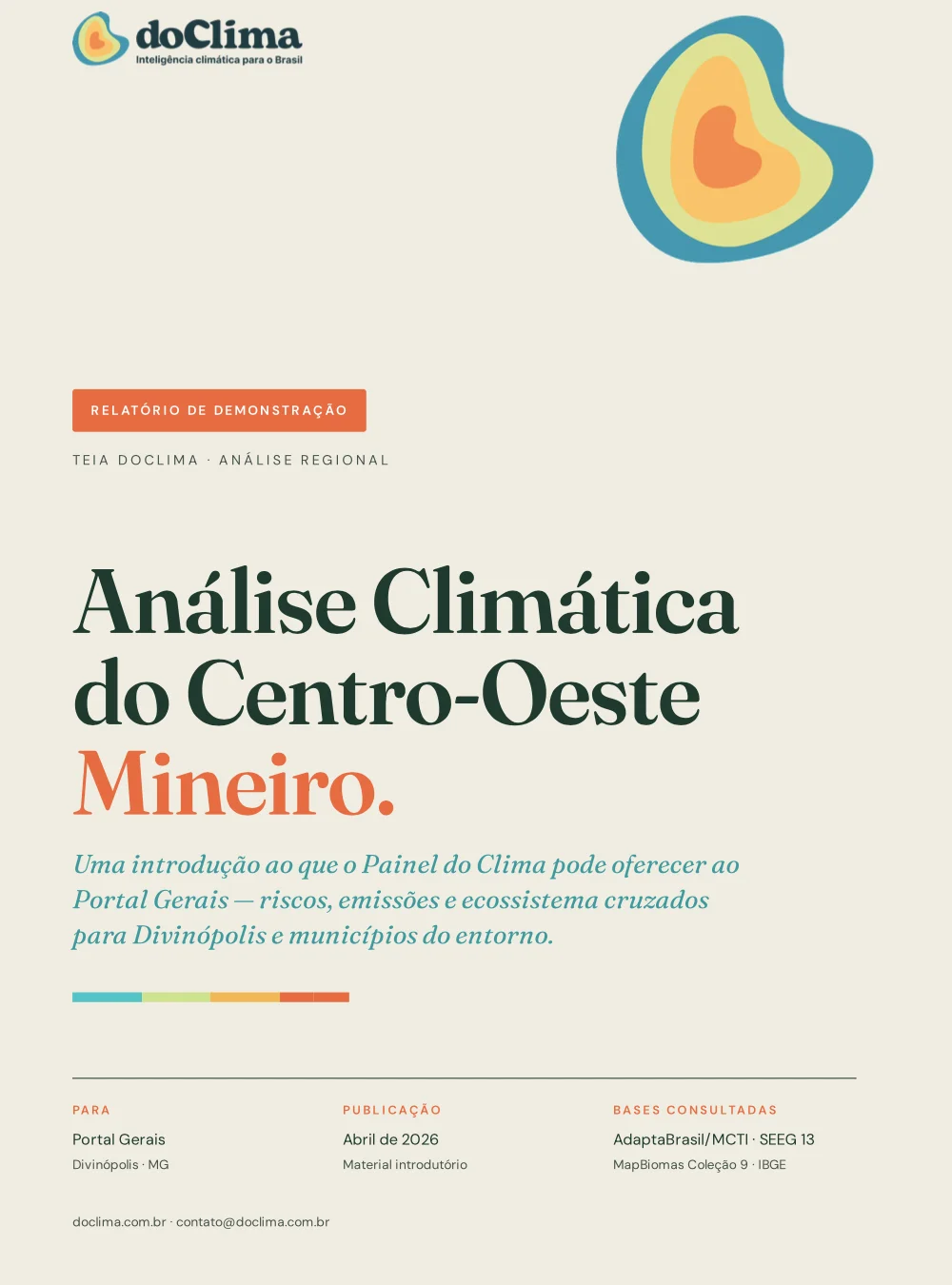 Capa do relatório Análise Climática do Centro-Oeste Mineiro