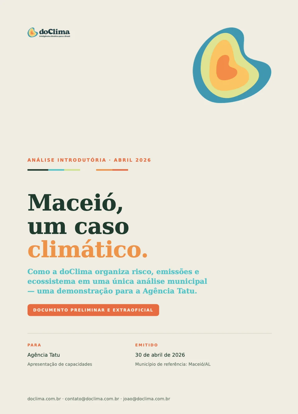 Capa da análise Maceió, um caso climático